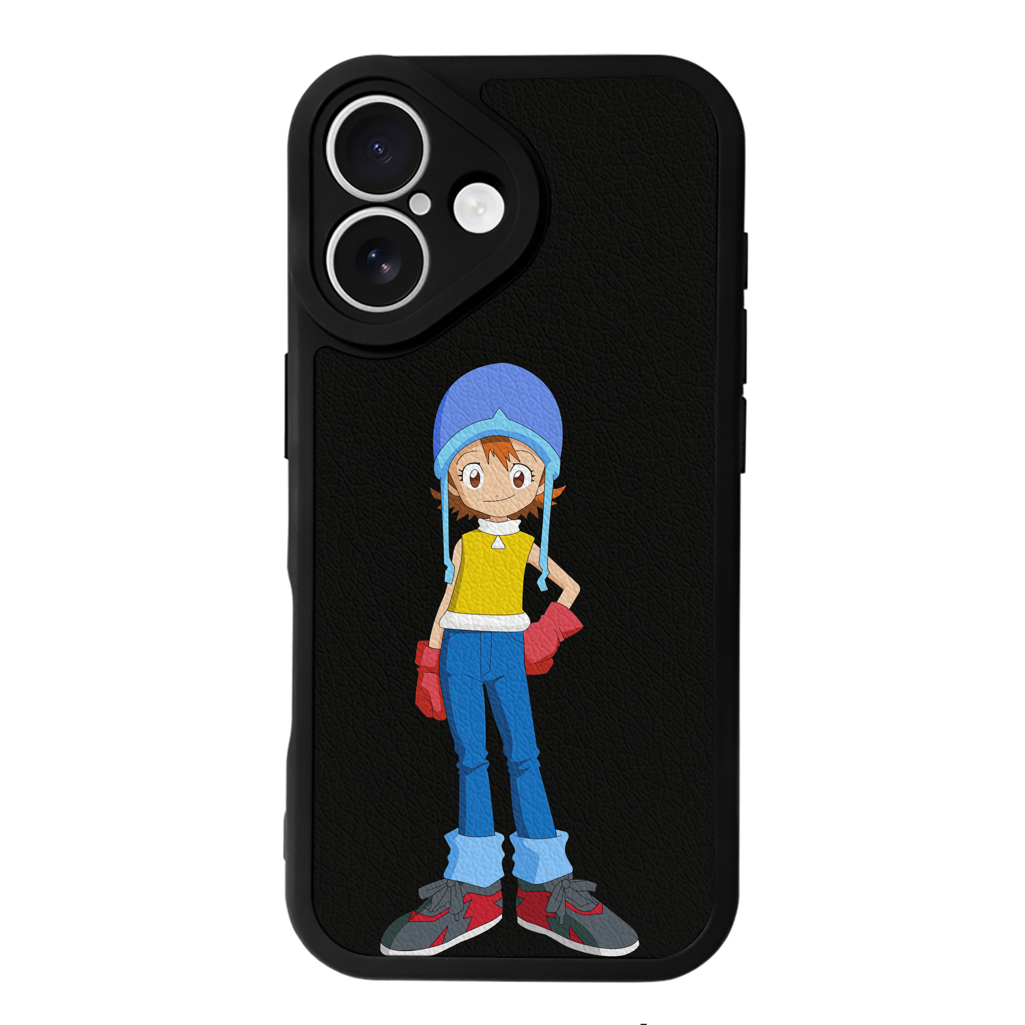 （画像用） Digimon デジタルモンスター/デジモン 【iPhone 16シリーズ対応】シリコンスマホケース（レザー調） 材質：シリコン